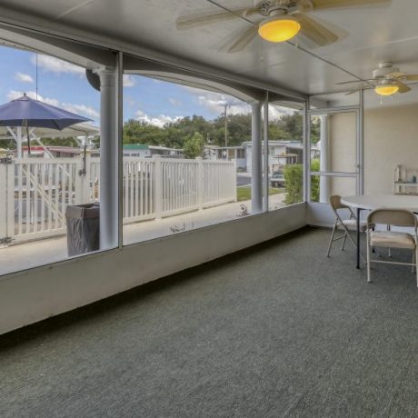 sunroom with table